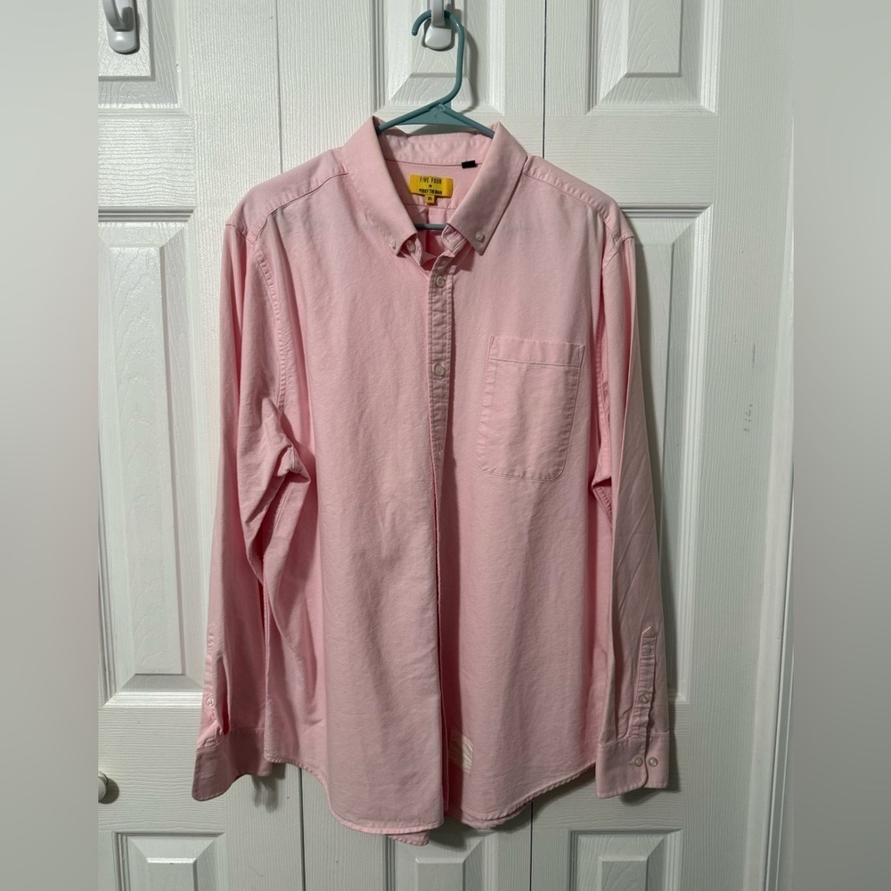Five Four x Poggy The Man XL Darrick Oxford Shirt Pink Button Up Long Sleeve - Picture 11 of 11
